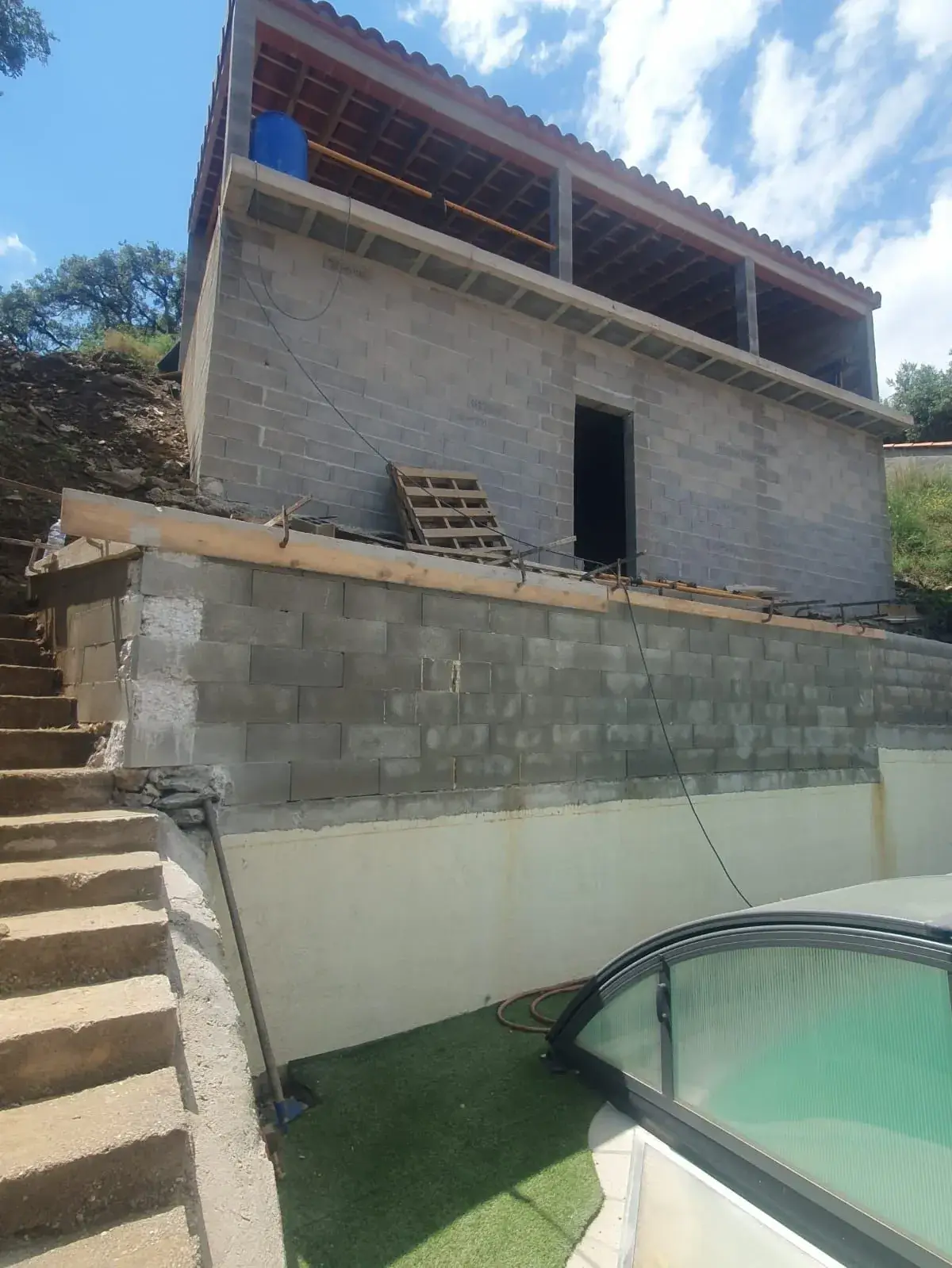Extension couverte au-dessus de la piscine - Pyrénées-Orientales