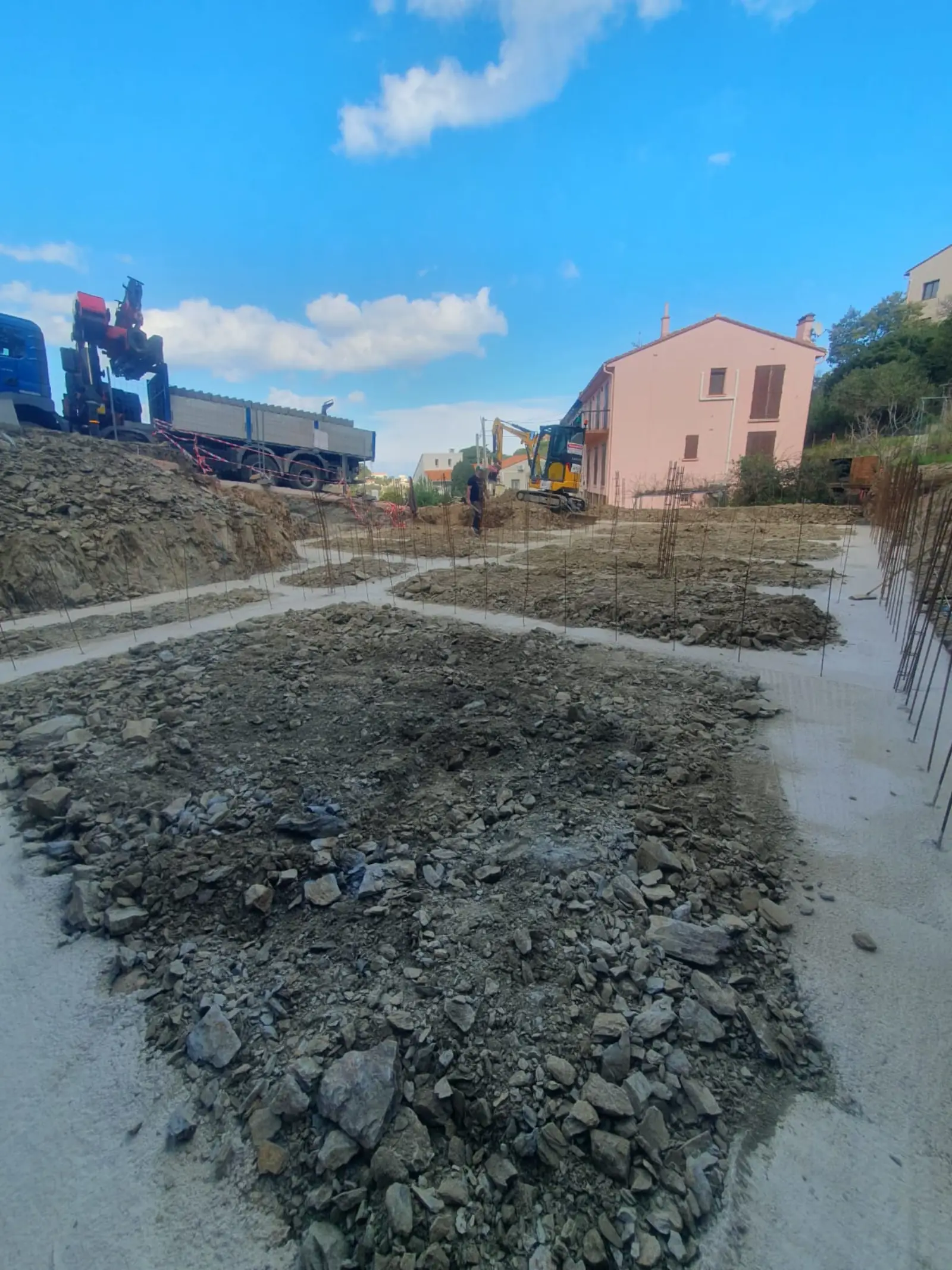 Fondations avec camion Banyuls-sur-Mer