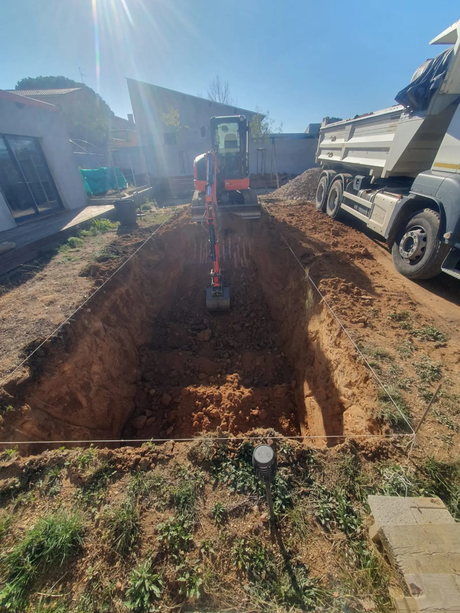 Piscine - Excavation avec mini-pelle - Argelès-sur-Mer