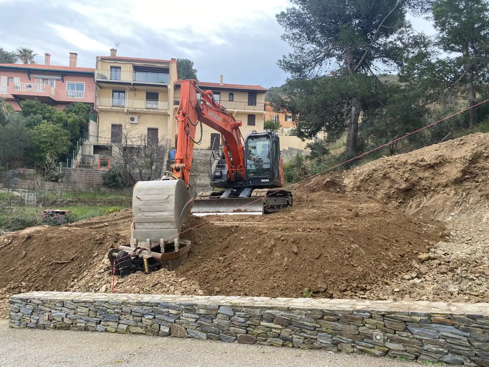Terrassement avec mur en pierre - Banyuls-sur-Mer